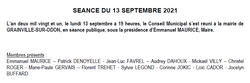 PROCES VERBAL DE LA REUNION DU CONSEIL MUNICIPAL SEANCE DU 13 septembre 2021