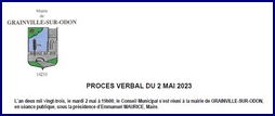 Liste des délibérations du 2 mai 2023