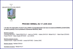 LISTE DES DELIBERATIONS DU 17 juin 2024