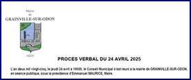 Liste des délibérations du 24 avril 2025