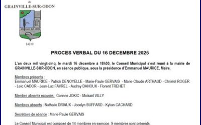 LISTE DES DELIBERATIONS DU 16 DECEMBRE 2025