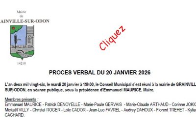 LISTE DES DELIBERATIONS DU 20 janvier 2026