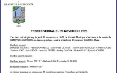 LISTE DES DELIBERATIONS DU 20 NOVEMBRE 2025