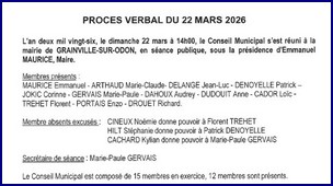 PV CONSEIL MUNICIPAL DU 22 MARS 2026