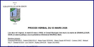 Liste des délibérations du 3 mars 2026