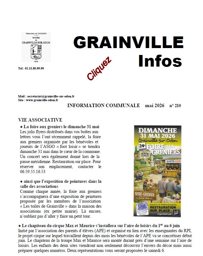 Grainville infos mai 2026